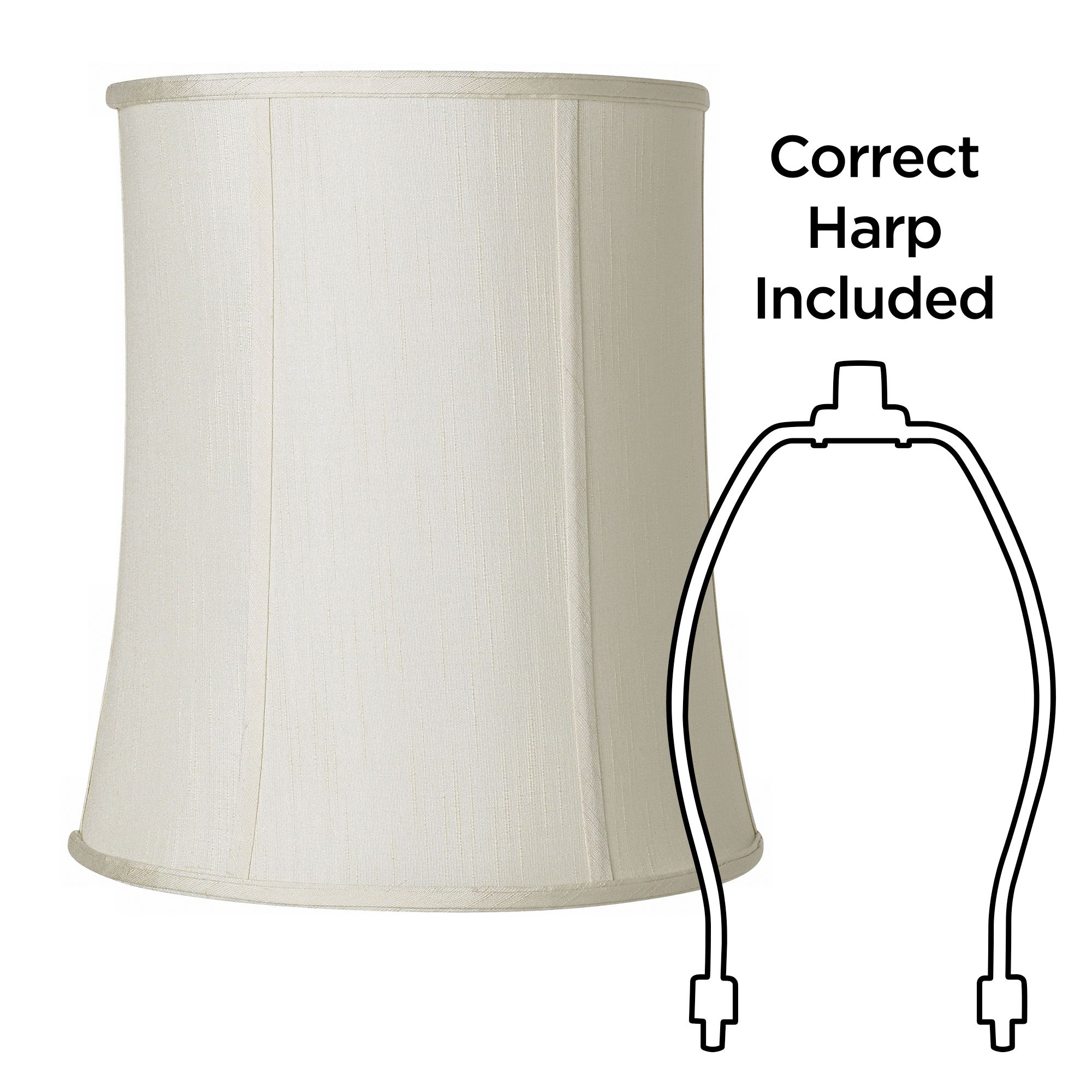 Image 6 Springcrest Collection Creme Deep Drum Shade 12x14x16 (Spider) more views