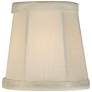 3_Springcrest Collection Creme Fabric Lamp Shade 3x4x4 (Clip-On) more views
