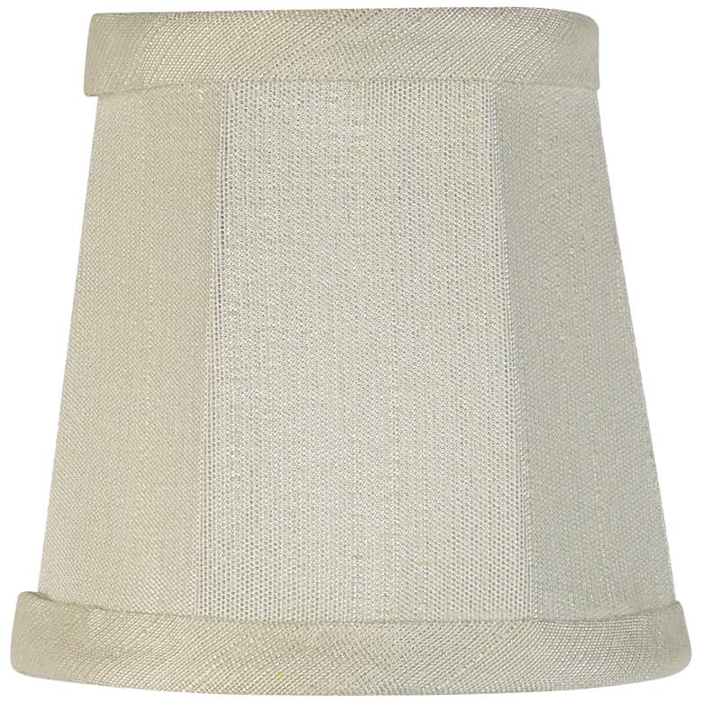 Image 3 Springcrest Collection Creme Fabric Lamp Shades 3x4x4 (Clip-On) Set of 4 more views