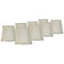 1_Springcrest Collection Creme Fabric Lamp Shades 3x4x4 (Clip-On) Set of 8