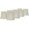 Springcrest Collection Creme Fabric Lamp Shades 3x4x4 (Clip-On) Set of 8