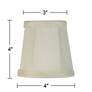 7_Springcrest Collection Creme Fabric Lamp Shades 3x4x4 (Clip-On) Set of 8 more views