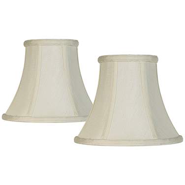 Springcrest Collection Creme Lamp Shades 4.5x8.5x7 (Clip-On) Set of 2