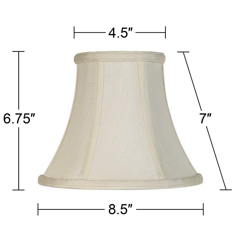 Image 6 Springcrest Collection Creme Lamp Shades 4.5x8.5x7 (Clip-On) Set of 2 more views