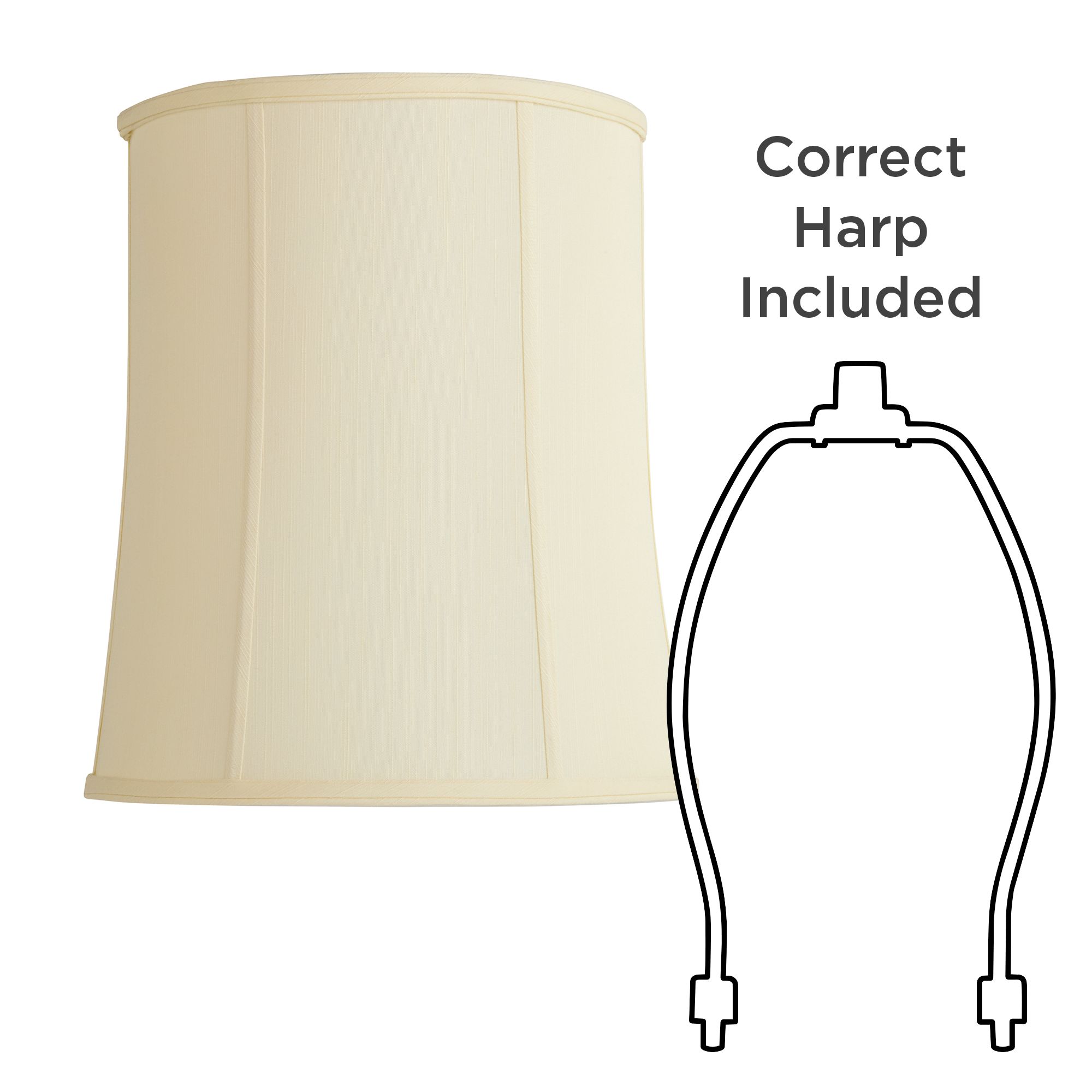 Springcrest Collection Reuben Buttercream Deep Drum Shade 12x14x16 (Spider)