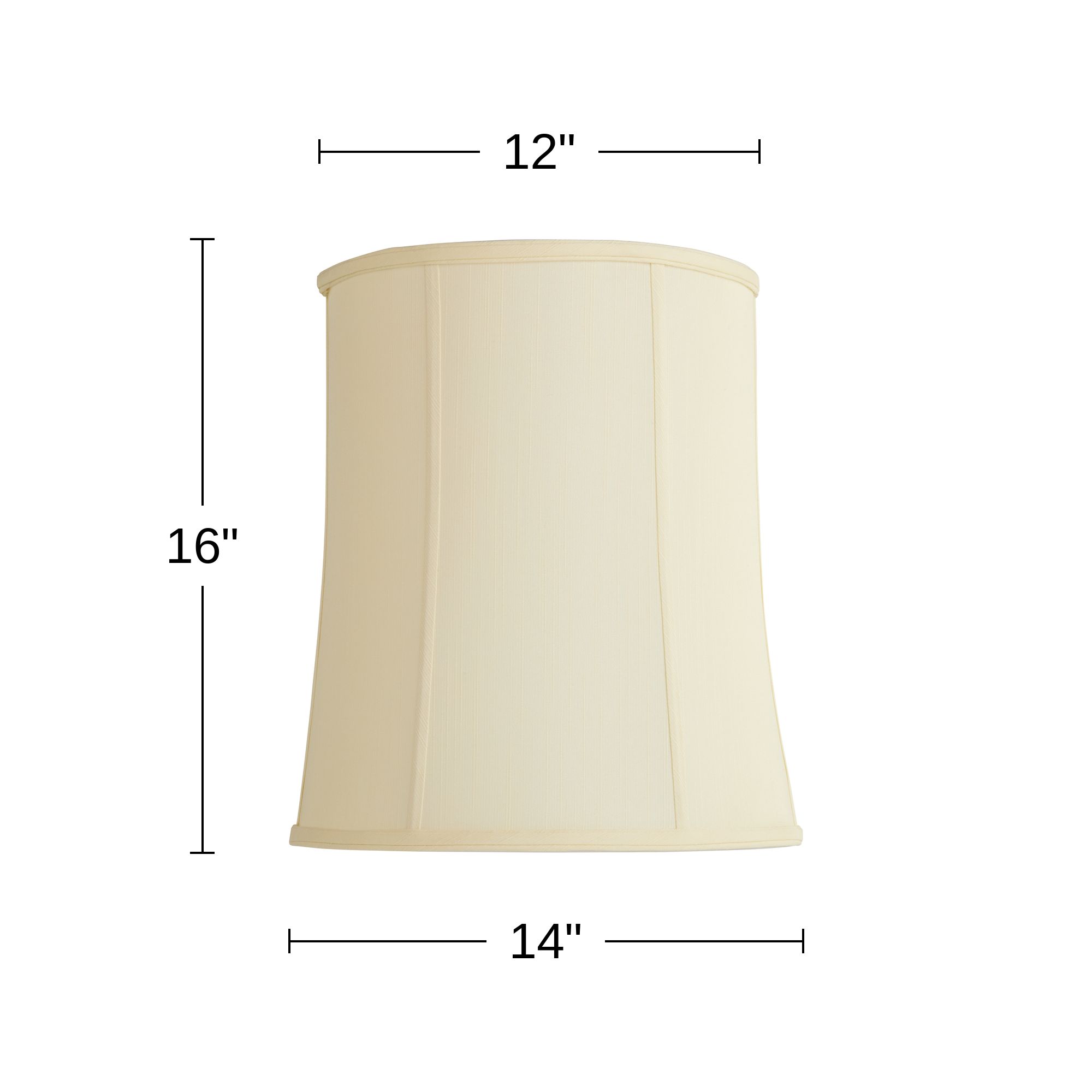 Springcrest Collection Reuben Buttercream Deep Drum Shade 12x14x16 (Spider)