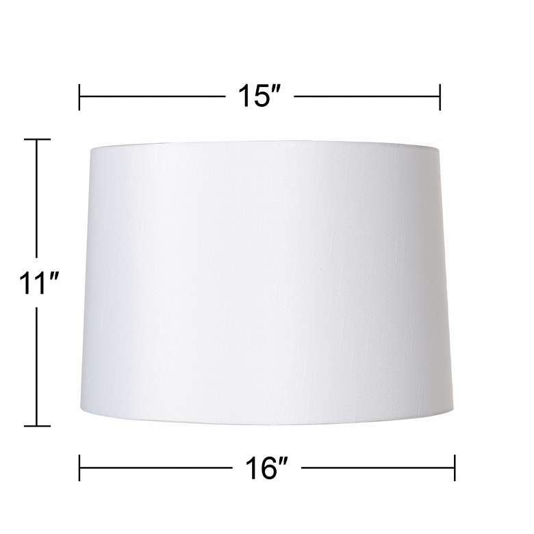 Image 5 Springcrest Collection White Fabric Hardback Lamp Shade 15x16x11 (Spider) more views