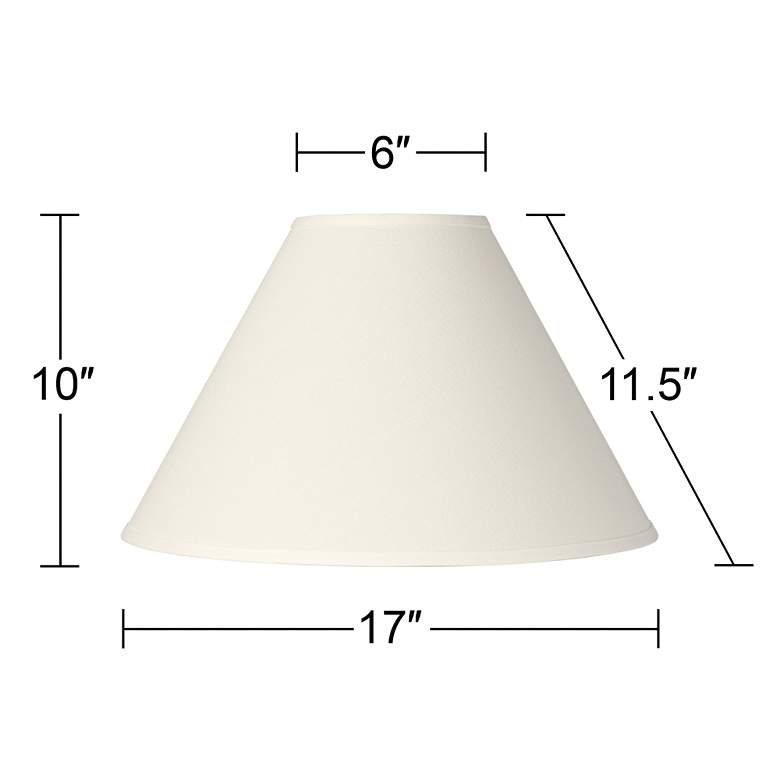 Image 6 Springcrest Collection White Linen Chimney Lamp Shade - 6x17x11.5 (Spider) more views