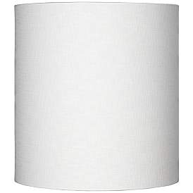 Image1 of Springcrest Collection White Tall Linen Drum Shade 14x14x15 (Spider)