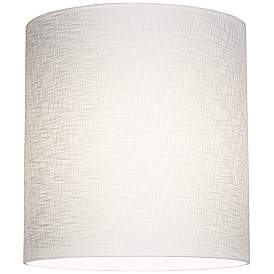 Image4 of Springcrest Collection White Tall Linen Drum Shade 14x14x15 (Spider) more views