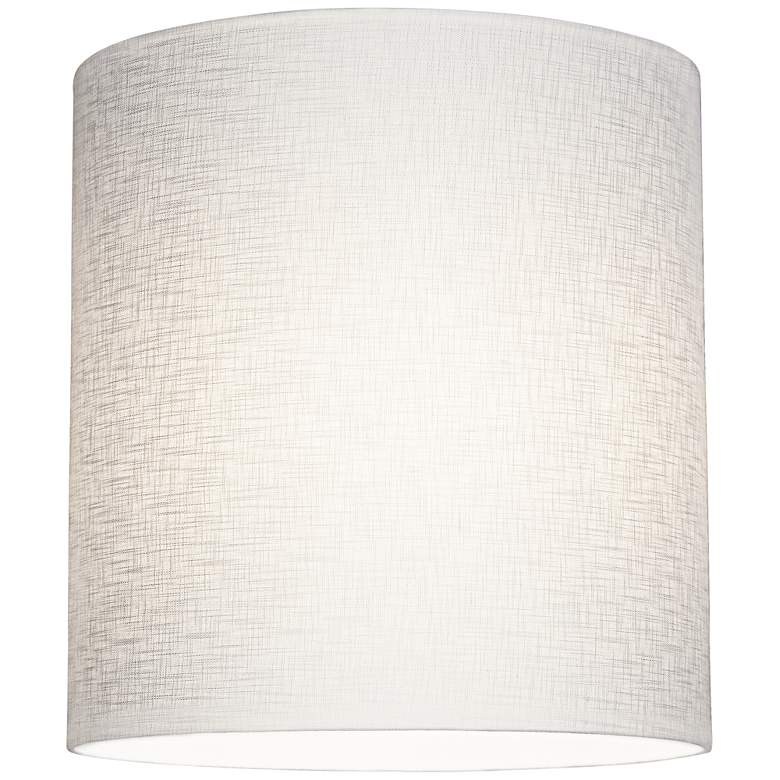 Image 4 Springcrest Collection White Tall Linen Drum Shade 14x14x15 (Spider) more views