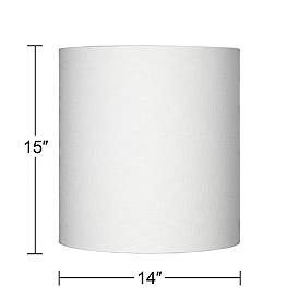 Image5 of Springcrest Collection White Tall Linen Drum Shade 14x14x15 (Spider) more views