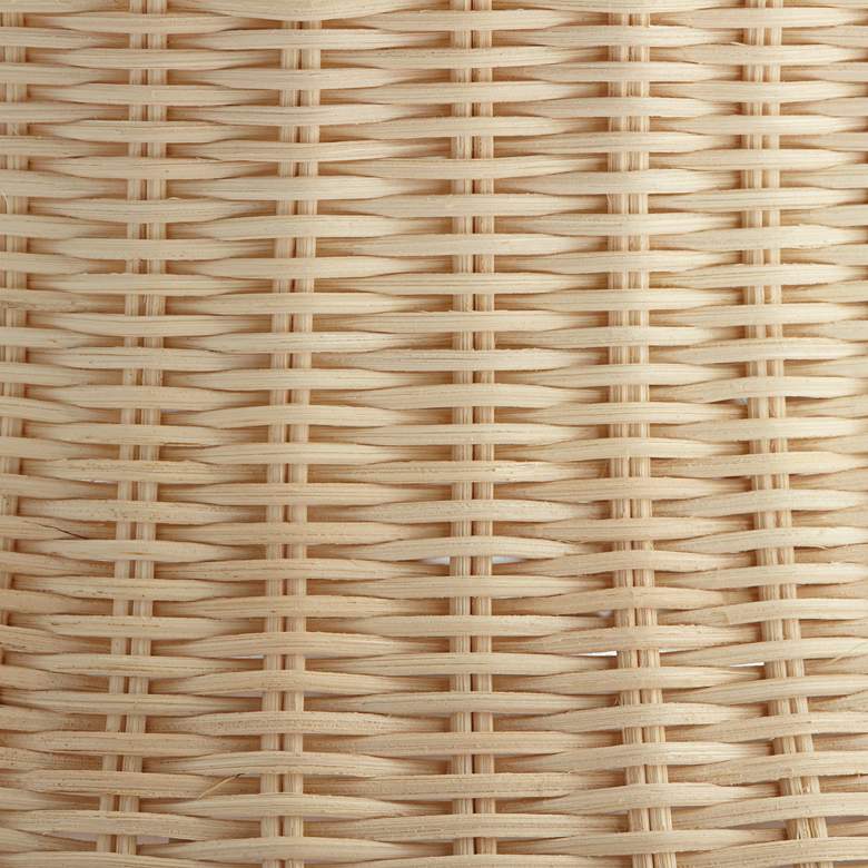 Image 2 Springcrest Corset Pinched Drum Unbleached Rattan Lamp Shade 10x11.5x8 more views
