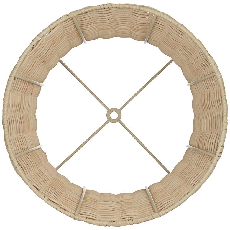 Image 5 Springcrest Corset Pinched Drum Unbleached Rattan Lamp Shade 10x11.5x8 more views