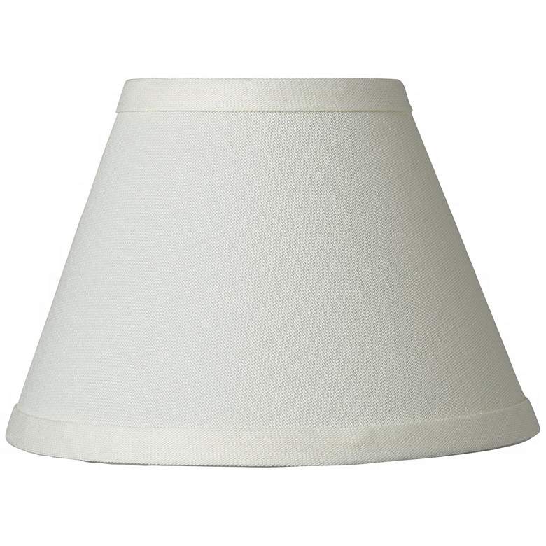 Image 1 Springcrest Cream Linen Chandelier Clip Shade 3.5x7x5 (Clip-On)