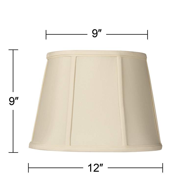 Image 5 Springcrest Cream Oval Lamp Shade 9x12x9" (Spider) more views