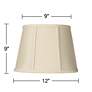 Springcrest&#8482; Cream Oval Lamp Shade 9x12x9" (Spider)