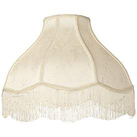 Image3 of Springcrest  Cream Scallop Dome Lamp Shades 6x17x12x11 (Spider) Set of 2 more views