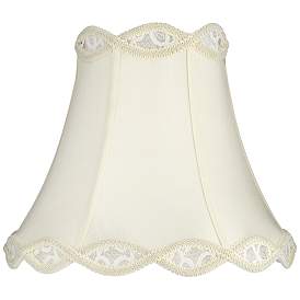 Image1 of Springcrest Cream Scalloped Gallery Bell Lamp Shade 7x14x12.5 (Spider)