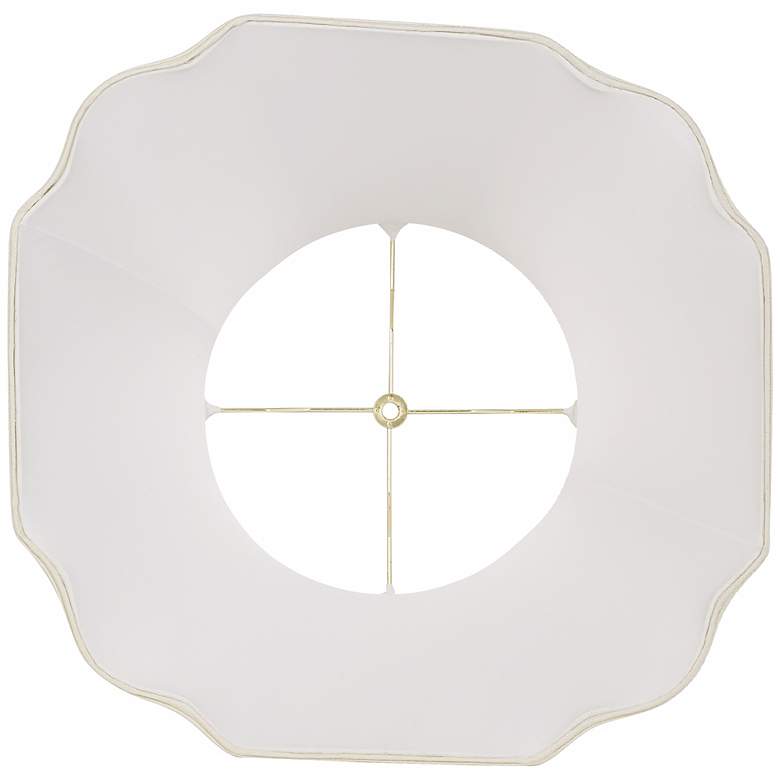 Image 3 Springcrest Creme Bell Curve Cut Corner Lamp Shade 11x18x15 (Spider) more views