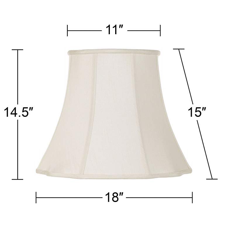 Image 5 Springcrest Creme Bell Curve Cut Corner Lamp Shade 11x18x15 (Spider) more views