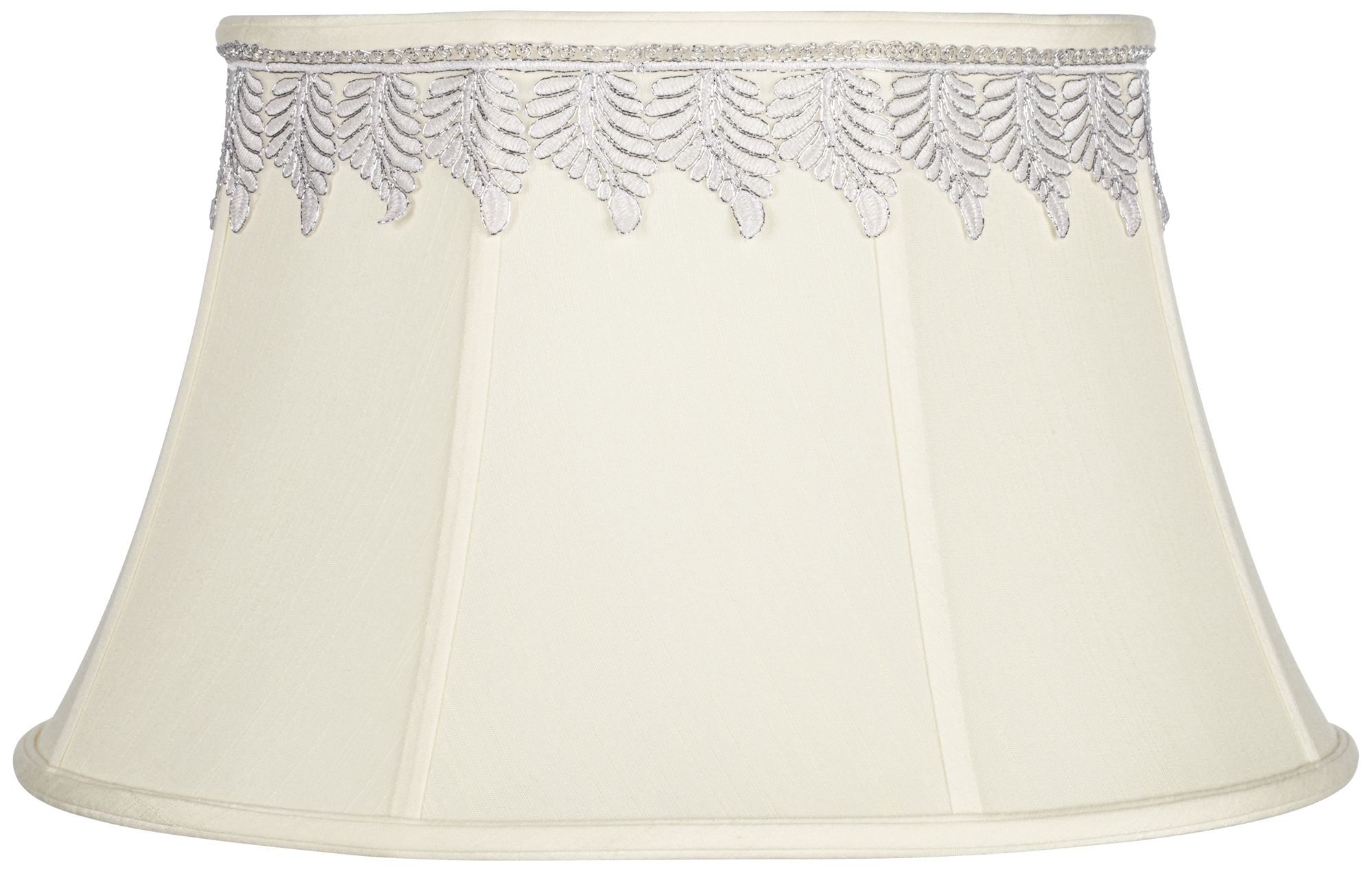 Image Springcrest Creme Bell Shade with Metallic Leaf Trim 13x19x11 (Spider)