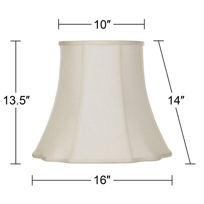 Image 5 Springcrest Creme Color Cut Corner Set of 2 Lamp Shades 10x16x14 (Spider) more views