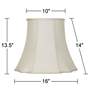 5_Springcrest Creme Color Cut Corner Set of 2 Lamp Shades 10x16x14 (Spider) more views
