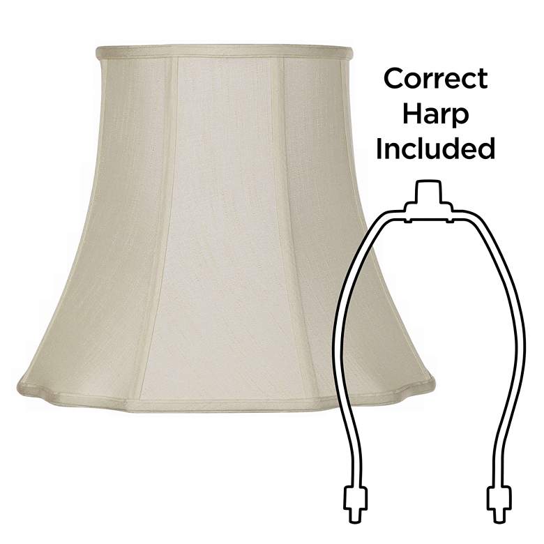 Image 6 Springcrest Creme Color Cut Corner Set of 2 Lamp Shades 10x16x14 (Spider) more views