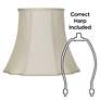 6_Springcrest Creme Color Cut Corner Set of 2 Lamp Shades 10x16x14 (Spider) more views