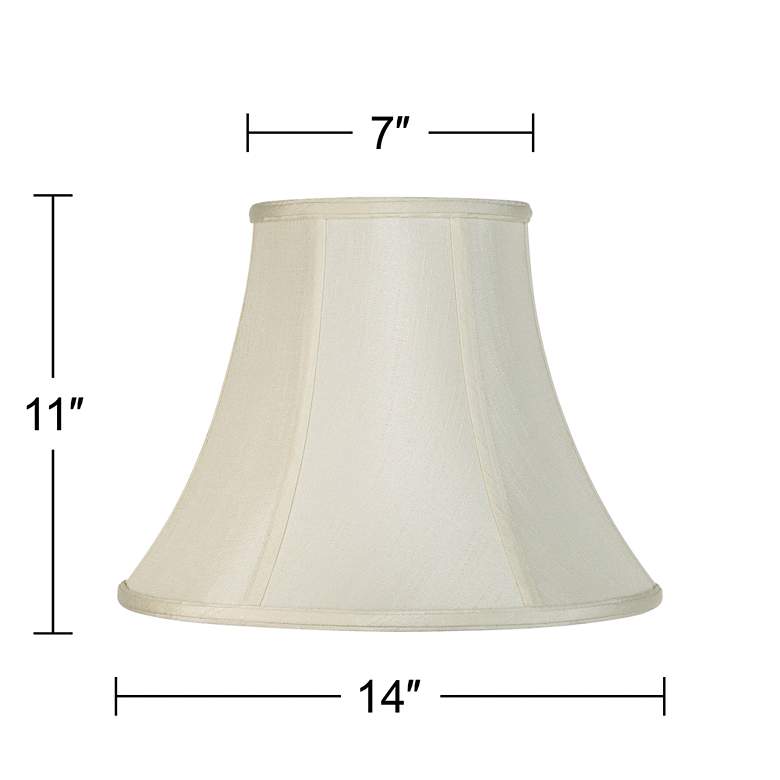 Image 5 Springcrest Creme Color Set of 2 Classic Bell Lamp Shades 7x14x11 more views