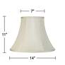 5_Springcrest Creme Color Set of 2 Classic Bell Lamp Shades 7x14x11 more views