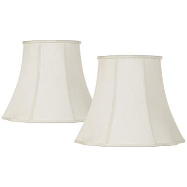 Springcrest Creme Curve Cut Corner Lamp Shades 11x18x15 (Spider) Set of 2