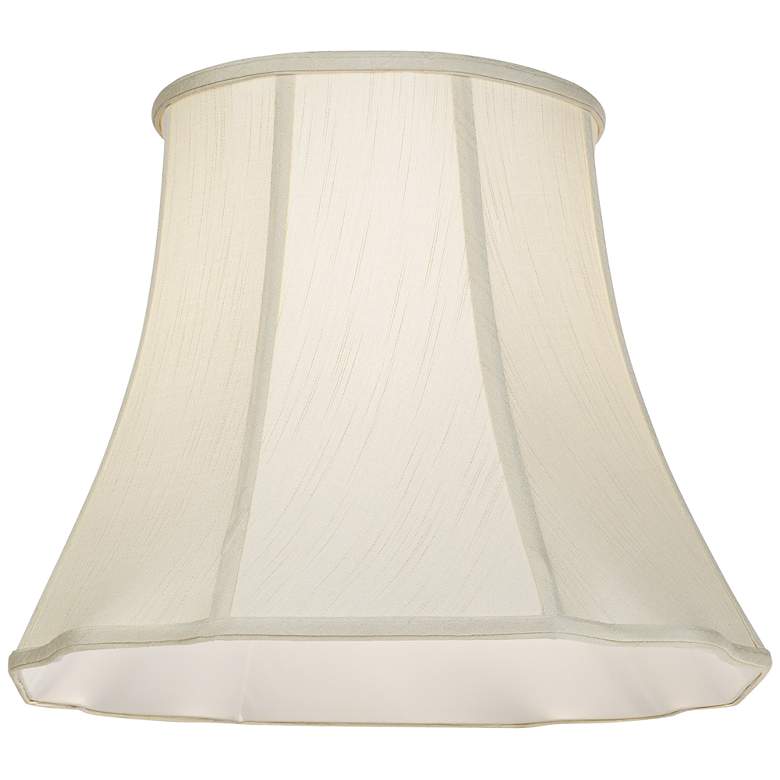 Image 3 Springcrest Creme Curve Cut Corner Lamp Shades 11x18x15 (Spider) Set of 2 more views