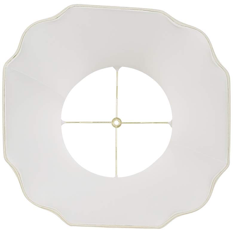 Image 4 Springcrest Creme Curve Cut Corner Lamp Shades 11x18x15 (Spider) Set of 2 more views