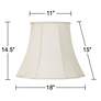 5_Springcrest Creme Curve Cut Corner Lamp Shades 11x18x15 (Spider) Set of 2 more views