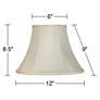 5_Springcrest Creme Fabric Bell Lamp Shade 6x12x9 (Spider) Set of 2 more views