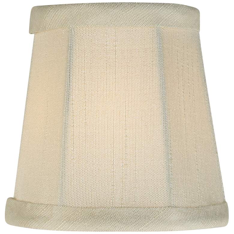 Image 4 Springcrest Creme Fabric Bell Lamp Shades 3x4x4 (Clip-On) Set of 6 more views