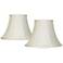 Springcrest Creme Fabric Bell Set of 2 Lamp Shades 9x18x13 (Spider)