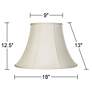 5_Springcrest Creme Fabric Bell Set of 2 Lamp Shades 9x18x13 (Spider) more views