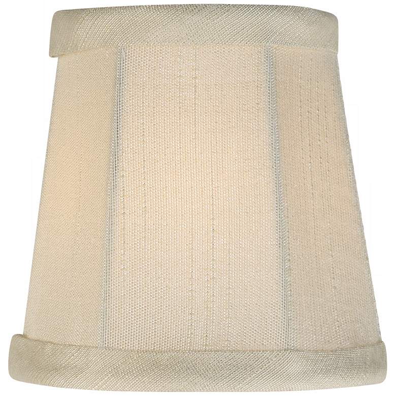 Image 3 Springcrest Creme Fabric Set of 2 Bell Clip Lamp Shades 3x4x4 (Clip-On) more views