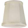 4_Springcrest Creme Fabric Set of 2 Bell Clip Lamp Shades 3x4x4 (Clip-On) more views