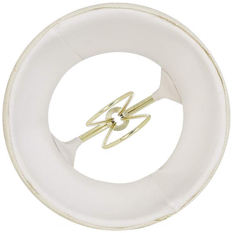 Image 5 Springcrest Creme Fabric Set of 2 Bell Clip Lamp Shades 3x4x4 (Clip-On) more views