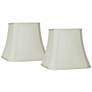 1_Springcrest Creme Fabric Set of 2 Square Lamp Shades 8x12x11 (Spider)