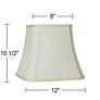 5_Springcrest Creme Fabric Set of 2 Square Lamp Shades 8x12x11 (Spider) more views