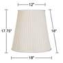 4_Springcrest Creme Mushroom Pleated Lamp Shade 12x18x18 (Spider) more views