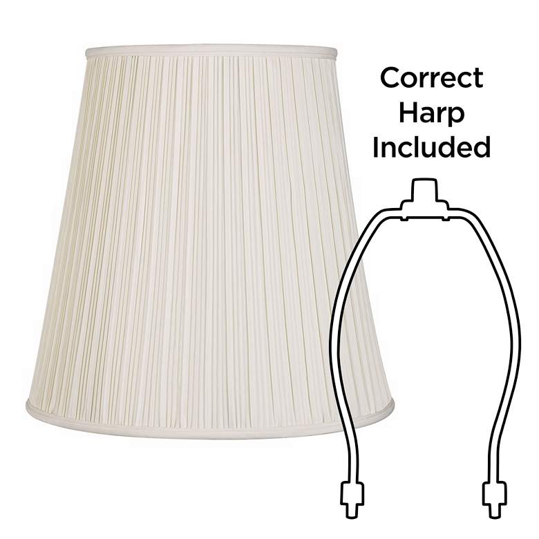 Image 5 Springcrest Creme Mushroom Pleated Lamp Shade 12x18x18 (Spider) more views