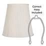 5_Springcrest Creme Mushroom Pleated Lamp Shade 12x18x18 (Spider) more views