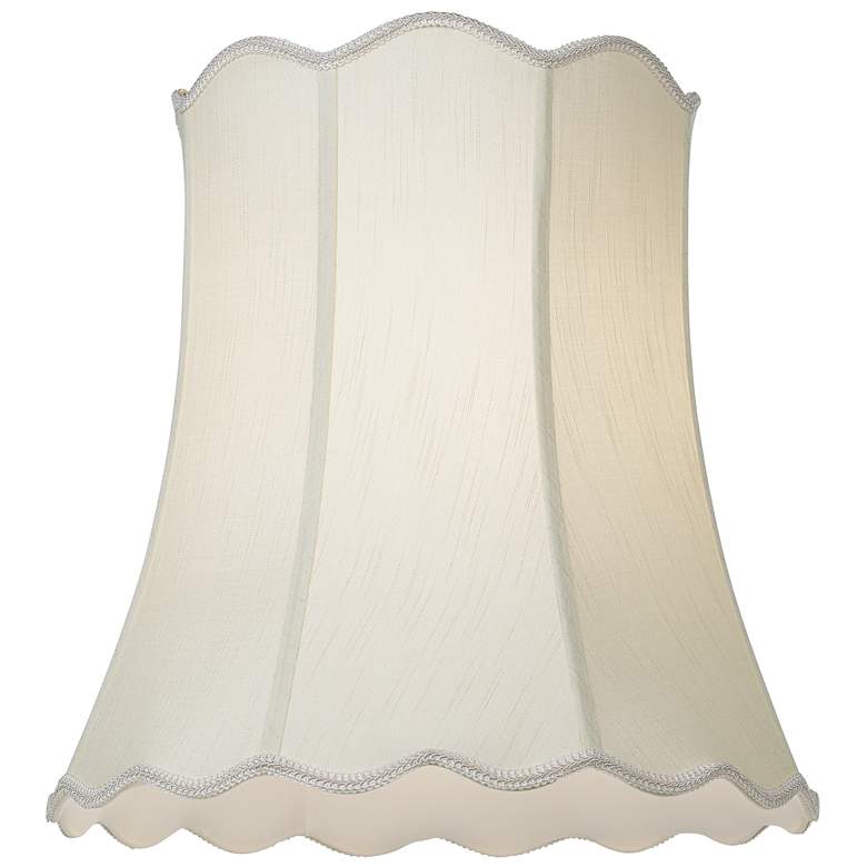 Image 3 Springcrest Creme Scallop Bell Lamp Shade 14x20x20 (Spider) more views