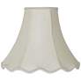 1_Springcrest Creme Scallop Bell Lamp Shade 5x12x10 (Spider)
